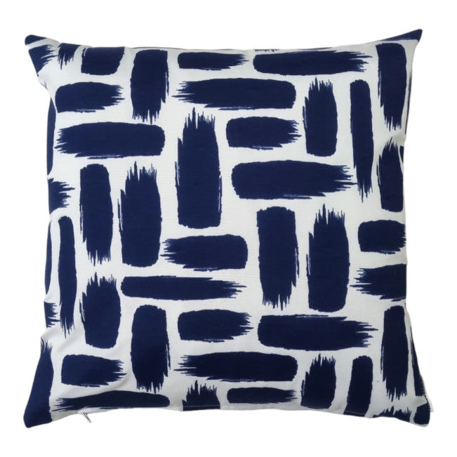 Blue and White Dash Outdoor Cushion Australia Thread Candy