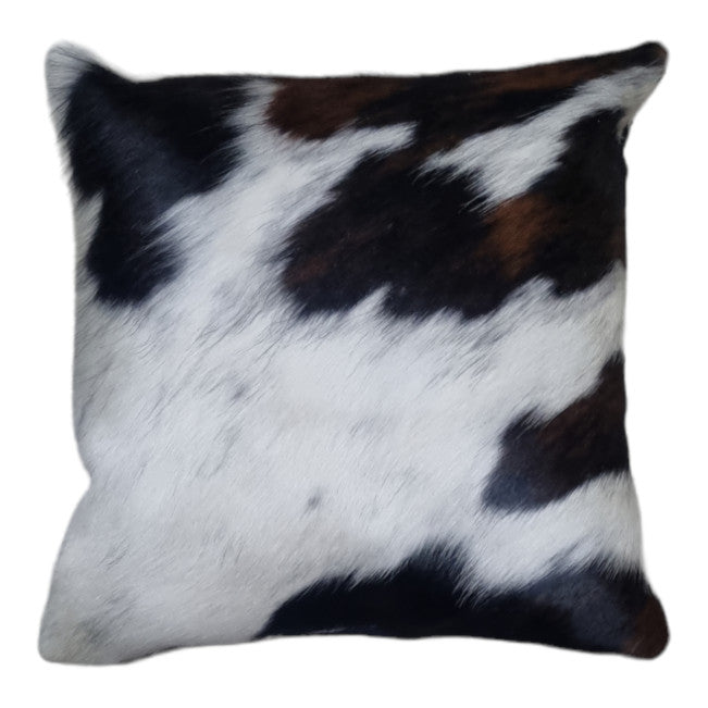 Black, White and Brown Cowhide Cushion Cover 45cm
