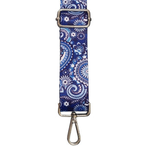 Purple and White Paisley Replacement Bag Strap