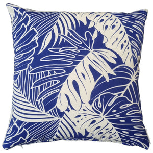 Tommy Bahama White and Blue Palm Outdoor Cushion Cover
