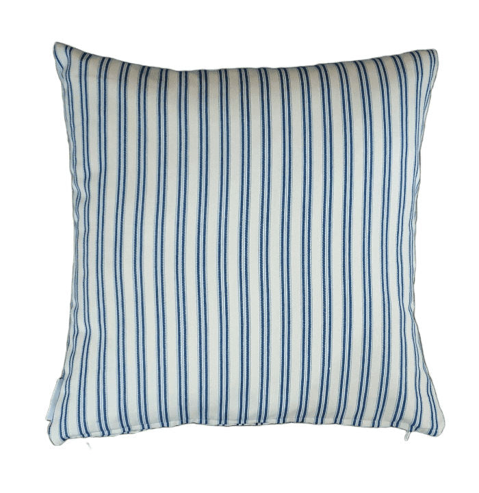 Catalina Blue Ticking Stripe Indoor Cushion Cover