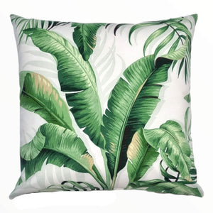 Green Tropical Palm Leaves Cushion 60cm