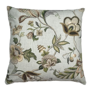 Spring Jacobean Floral Indoor Cushion Cover