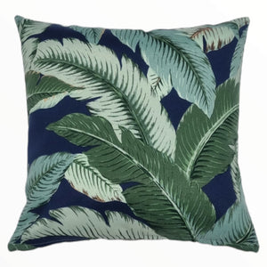 Tommy Bahama Navy and Green Palms Cushion