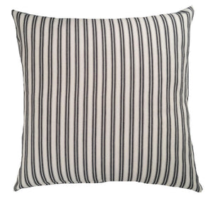 Catalina Black Ticking Stripe Indoor Cushion Cover
