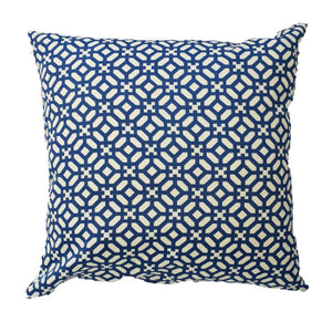 Blue and White Weave Hamptons Style Outdoor Cushion Cover
