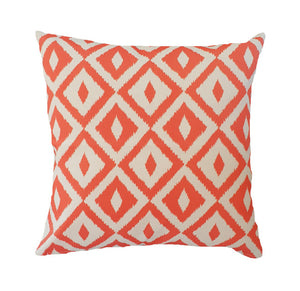 Orange and White Diamond Outdoor Cushion Cover