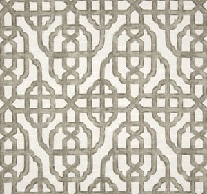 Lacefield Imperial Slub brown geometric Fabric