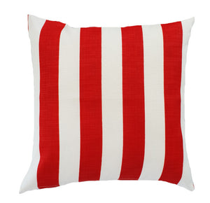 Red and White Striped Outdoor Cushion Cover