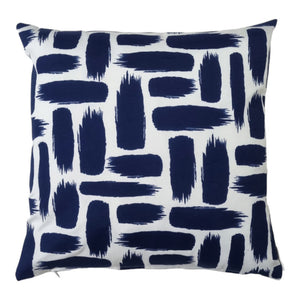Blue and White Dash Outdoor Cushion Cover