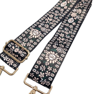 Dusty Pink Green Floral Replacement Bag Strap