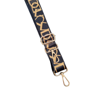 Gold Black Replacement Bag Strap