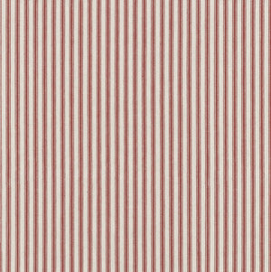 P Kaufmann Essential Ticking Stripe Red Fabric per meter