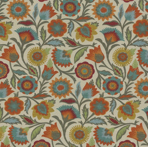 PKL OD Fiesta Floral Sunset Outdoor Fabric per metre