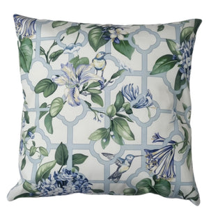 Treillage Serene Sky Floral Indoor Cushion Cover