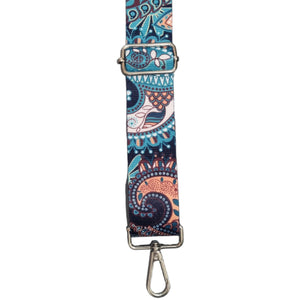 Aqua Paisley Replacement Bag Strap