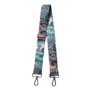 Aqua Paisley Replacement Bag Strap