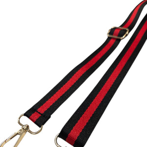 Black and Red Stripe Replacement Bag Strap