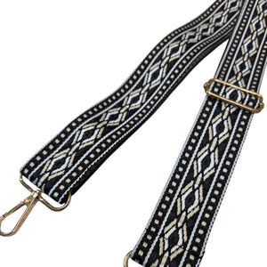 Black Mosaic Replacement Bag Strap