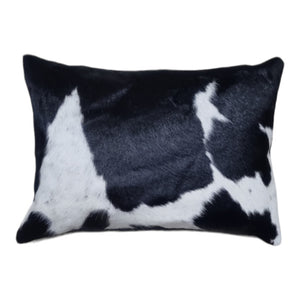 Black and White Cowhide Lumbar Cushion Cover 50cm x 35cm