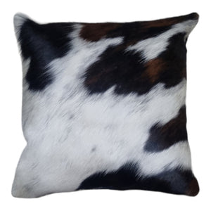 Blotchy Black and White Cowhide Cushion Cover 45cm