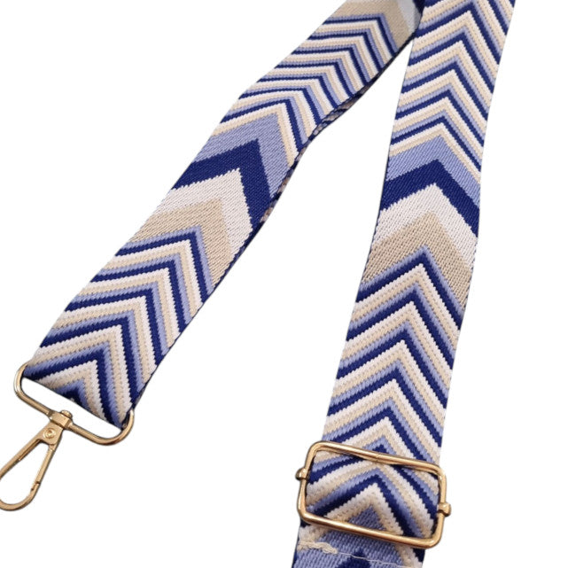 Blue Chevron Replacement Bag Strap