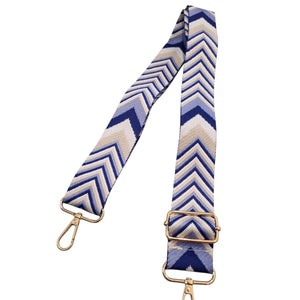 Blue Chevron Replacement Bag Strap