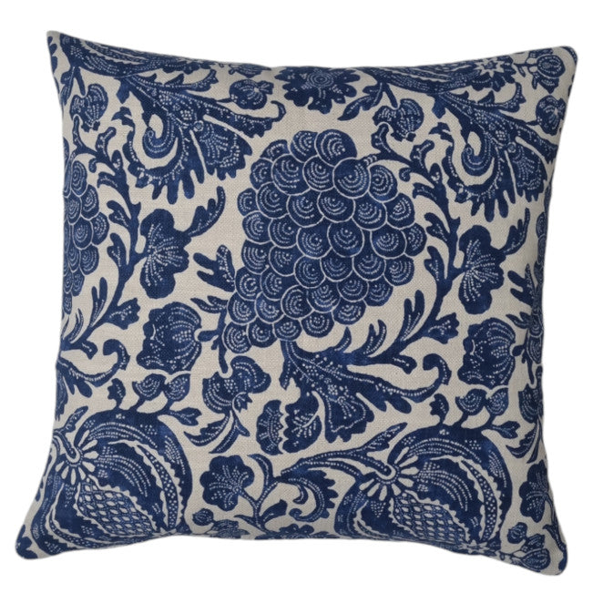 Indigo Blue Hamptons Style Indoor Cushion Cover