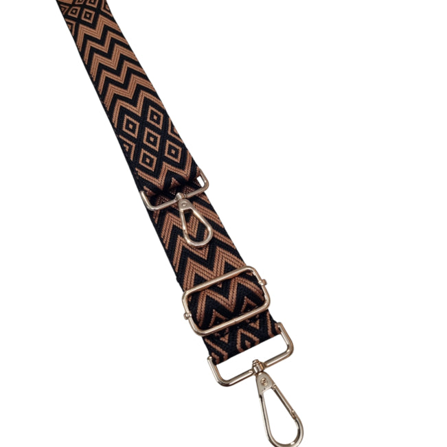 Brown Black Chevron Replacement Bag Strap