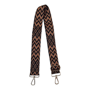 Brown Black Chevron Replacement Bag Strap