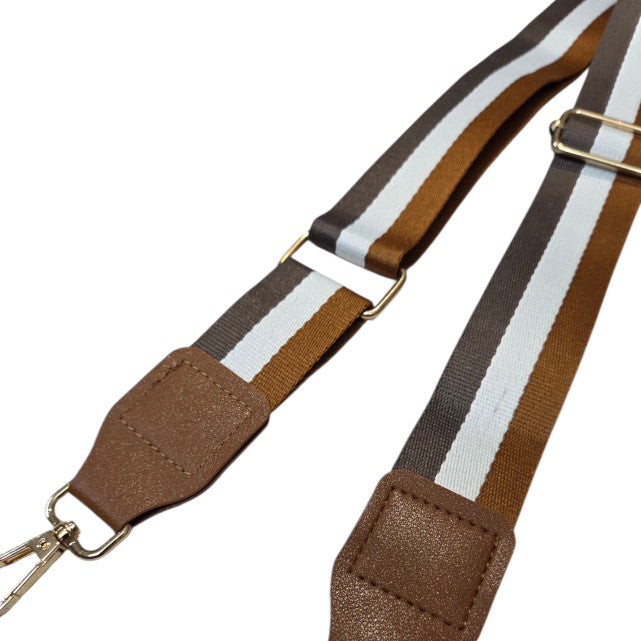 Brown Stripe Replacement Bag Strap | Thread Candy – Thread Candy