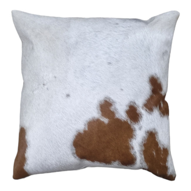 Brown and White Cowhide Cushion 45cm