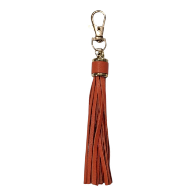 Burnt Orange Leather Tassel