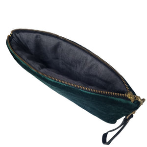 Embossed Green Velvet Clutch