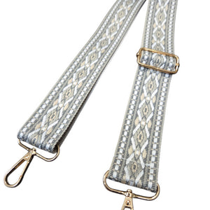 Grey White Mosaic Replacement Bag Strap