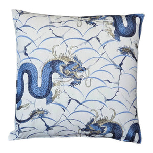 Mystic Dragon Porcelain Embroidered Indoor Cushion Cover