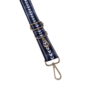 Navy and White Replacement Bag Strap