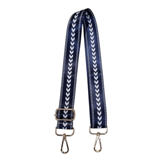 Navy and White Replacement Bag Strap