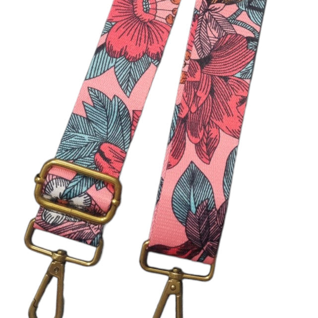 Pink Floral Replacement Bag Strap