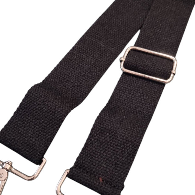 Solid Black Replacement Bag Strap