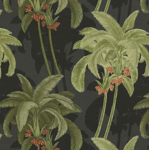 Tommy Bahama Shadow Palms Ebony Fabric per meter