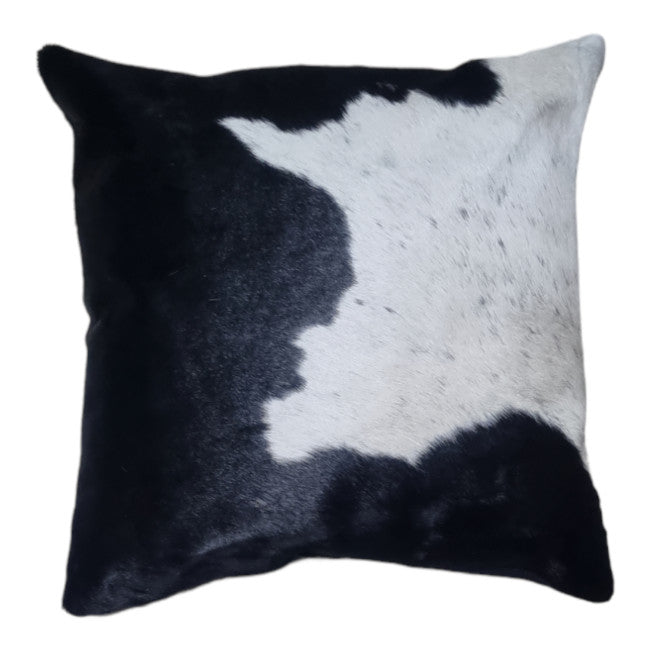 White and Black Cowhide Cushion Cover 45cm
