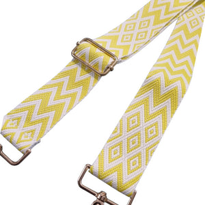 Yellow White Chevron Replacement Bag Strap
