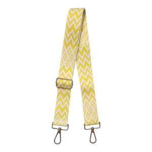 Yellow White Chevron Replacement Bag Strap