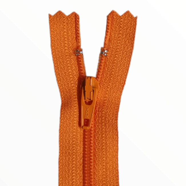 YKK Orange # 3 Closed End Zipper (Colour 006) - Multiple Sizes