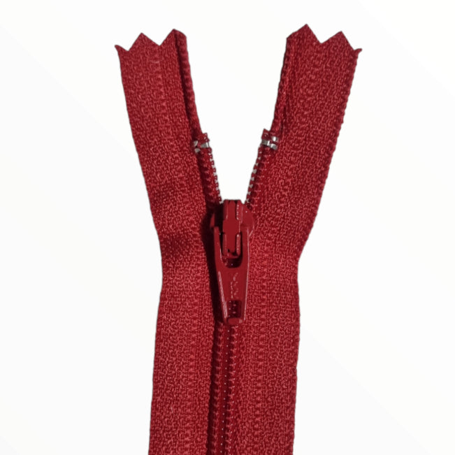 YKK Red # 3 Closed End Zipper (Colour 059) - Multiple Sizes