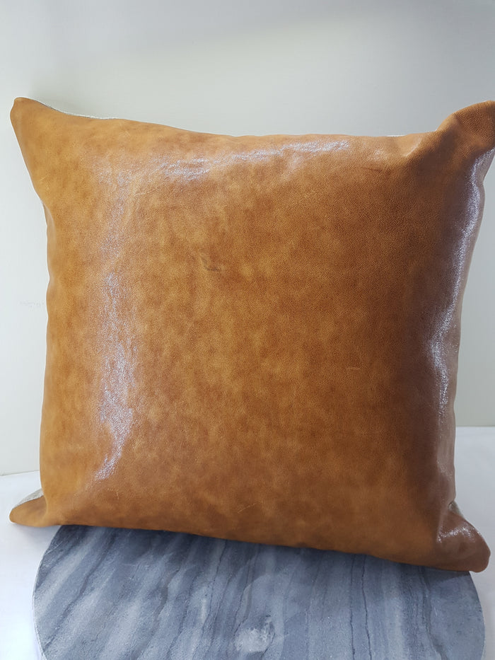 Light Brown Leather Cushion