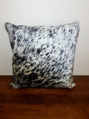 Swirl Black and White Cowhide Cushion 45cm