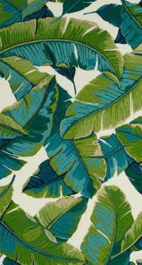 Aqua and Green Palms Table Runner