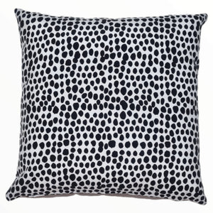 Black and White Spots Outdoor Cushion